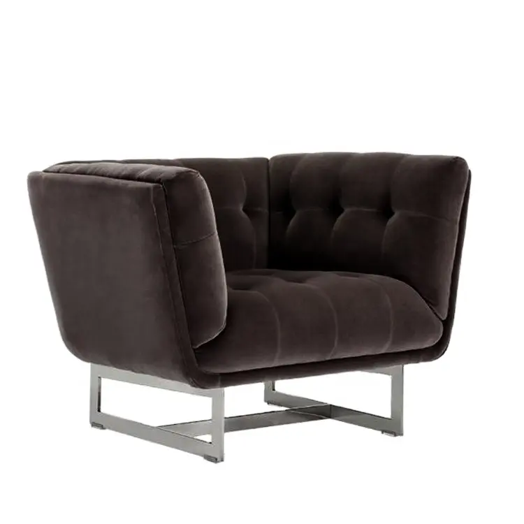 Fauteuil de bain de loisirs de jambe en bois de luxe moderne ensemble de canapé carré noir nordique chaise d'accent de cercle de bras meubles de salon