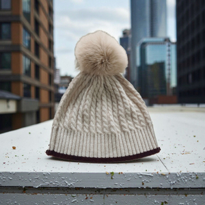 Chapeaux d'hiver en cachemire pour femmes, épaissis et chauds, avec protection des oreilles, bonnets en cachemire <span class=keywords><strong>à</strong></span> pompons, couvrant entièrement la tête, bonnets torsadés - Product Image 6