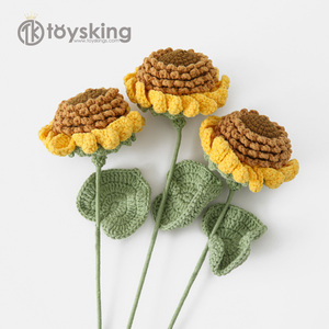 Mignonne laine quatre saisons avec graines d'<span class=keywords><strong>orange</strong></span> de café de tournesol Fleurs décoratives élégantes de style universitaire pour les enseignants et les aînés - Product Image 2
