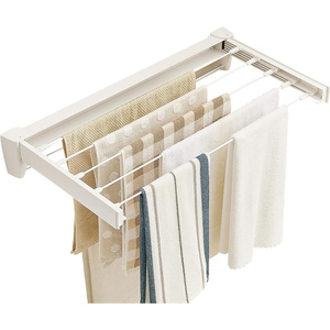 Tendedero de Ropa Plegable de Aluminio para Montar en la Pared, Serie 2026, Ecológico, con Estantes Ajustables para Baño, Cocina y Lavandería - Product Image 1