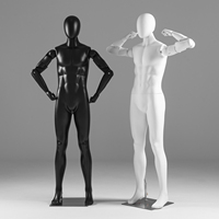 Mannequin sportif homme corps entier, robot humanoïde IA à articulations mobiles, modèle d'affichage multifonctionnel avec bras
