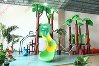 Jouets scolaires de haute qualité, toboggan extérieur commercial pour enfants, aire de jeux