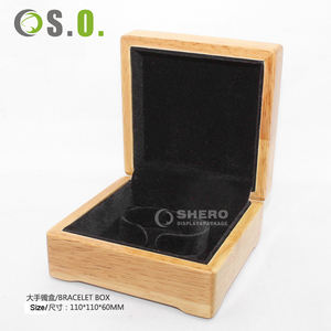 Vente en gros personnalisée boîte d'emballage de bague en grain de bois de type à clapet boîte de bague de mariage en velours bijoux pour fiançailles - Product Image 5