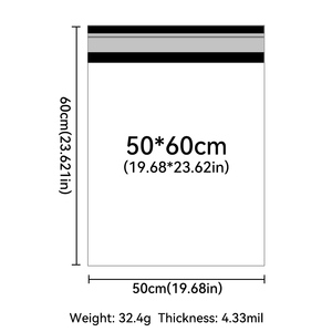 Bolsa de Envío Personalizable de Polietileno Ecológico RUIQI de 50*60CM, Autosellable, Impermeable, Resistente al Polvo, para Empaque de Ropa - Product Image 2