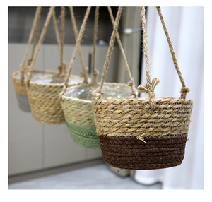 Cesta de Almacenamiento Tejida de Paja Sintética, Decorativa, Tipo Mimbre, para Macetas, al Precio Más Bajo de Fábrica - Product Image 3