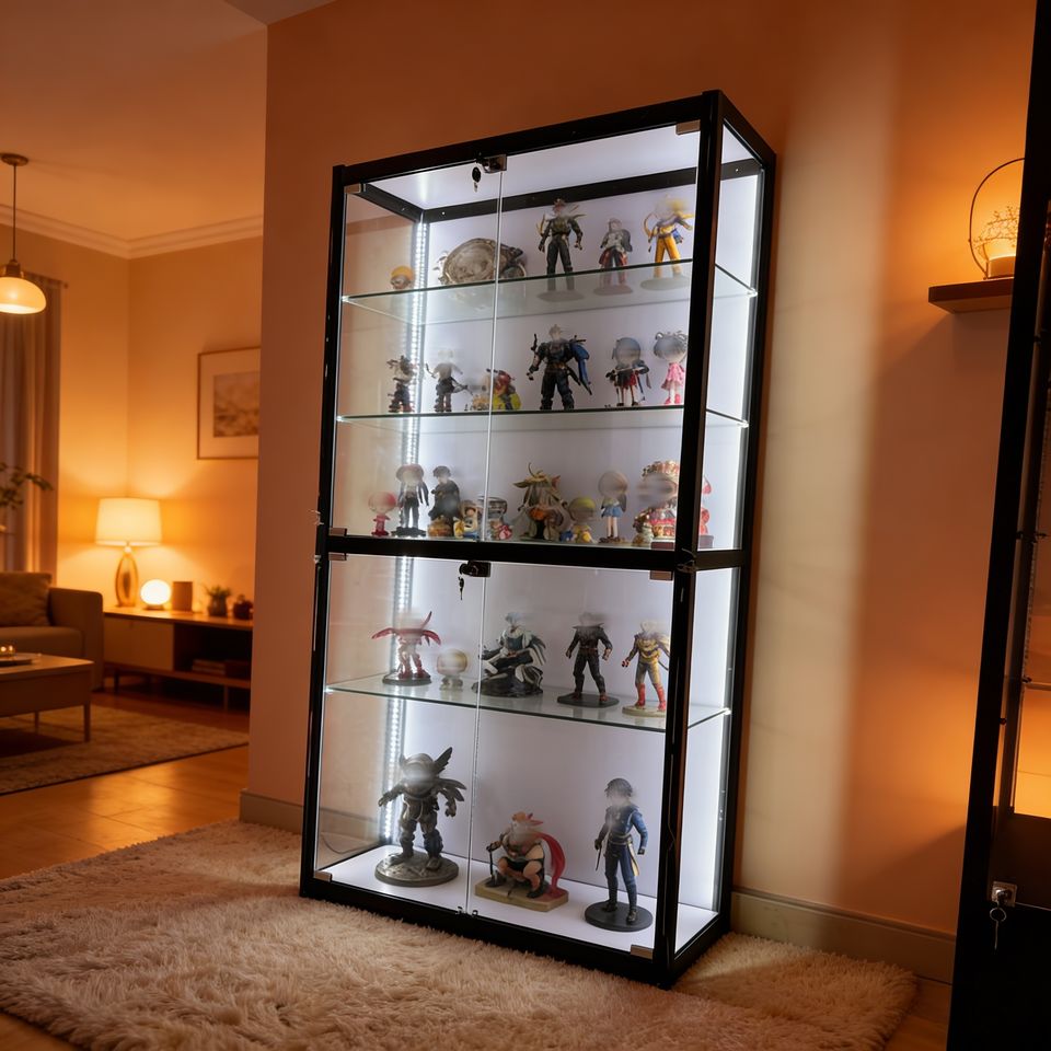 Led Lighting Home Storage Function Cabinet Collections Display Racks ...