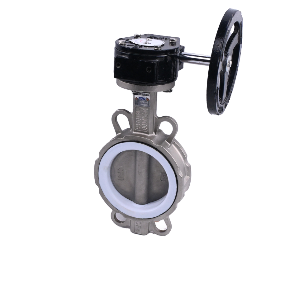 Best Price Factory Offered Stainless Steel PTFE Turbine Drive Clamp Manual Butterfly Valves for Water Application General Use