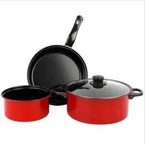 Lovfe giá tốt nhất không dính Cookware sets Quà tặng khuyến mãi sản phẩm xoong Đỏ - Product Image 1