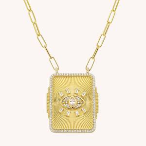 Collier TAROT en forme <span class=keywords><strong>de</strong></span> cœur avec diamants et gouttes d'huile, collier très apprécié et populaire pour femmes - Product Image 5