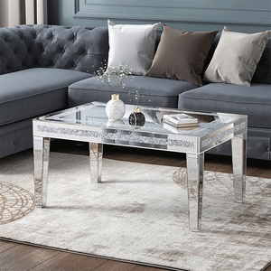 Table <span class=keywords><strong>basse</strong></span> moderne de luxe <span class=keywords><strong>en</strong></span> miroir, meubles <span class=keywords><strong>en</strong></span> diamant écrasé, table miroir pour salon, nouveau design, table à thé - Product Image 5