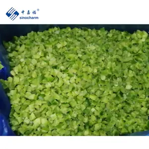 Sinocharm BRC A Approved Factory Price Fresh IQF Frozen Green Pepper Dice Green Bell capsicum Cube