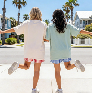 ผู้ผลิตเสื้อยืดผู้หญิงแบบนุ่ม ระบายอากาศได้ดี พิมพ์ลายโลโก้ 3 มิติ ปักลายตามสั่ง ขายส่งเสื้อยืดสำหรับฤดูร้อน - Product Image 2