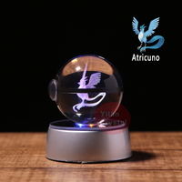 Caja de Seguridad Transparente K9 con Figura de Pokémon Articuno de la Serie Pocket Monster Poke Ball Go
