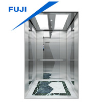 Ascenseur moderne FUJICL pour passagers, 4 étages, ascenseur sécurisé, état neuf, entraînement sans engrenage, machine de traction à courant alternatif pour bureau, hôtel, résidence