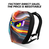 Mochila con Pantalla LED para Exteriores, Mochila LED Programable por Aplicación de Teléfono Inteligente para Motocicleta, Mochila Impermeable con Luz LED