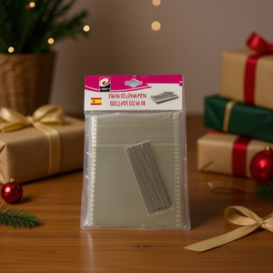 MNJ Transparent Cellophane Bag 10x20cm With Binding Wire For Gift Wrapping 50pcs Per Pack 12 Packs - Product Image 2