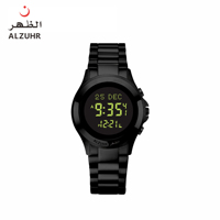 Jam Tangan Muslim Sport Mewah Fashion Terkini, Tahan Air, Kalender, Adzan, Kompas, Alarm, Fase Bulan