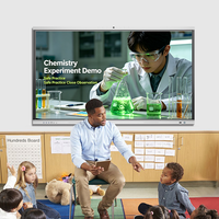 Tableau interactif intelligent 4K UHD Android 14 de 65, 75, 86 pouces avec 40 points tactiles pour l'enseignement scolaire et la salle de classe intelligente (Tableau AI)
