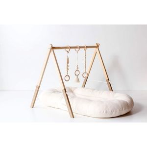 Artigianato in legno 5 in 1 in legno per il gioco del bambino attività <span class=keywords><strong>palestra</strong></span> con 6 in legno appesi giocattoli - Product Image 6
