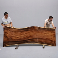 Suministro de Fábrica: Tablero de Madera Maciza de Suar de Ecuador con Borde Natural para Mesas de Hotel, Restaurante y Sala de Estar
