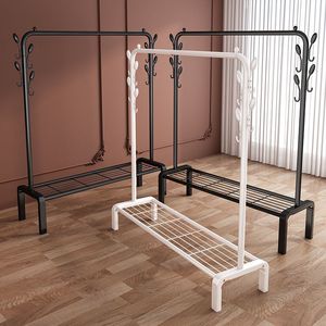 <b>Clothes</b> <b>Rack</b> Metal Iron Floor Standing Portable With Wheels For Living Room Home Use Clothing Organizer 1.5 Size - Product Image 2