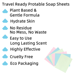 150 Fogli di <span class=keywords><strong>Sapone</strong></span> da Viaggio Portatili per Lavaggio Mani - Product Image 3