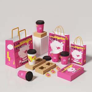 Bolsas de Papel Personalizadas con Cuadros Rojos para Regalos, Bolsas de Papel para Panaderías, Bolsas de Papel Kraft con Patrones Bonitos para Pastelerías - Product Image 3