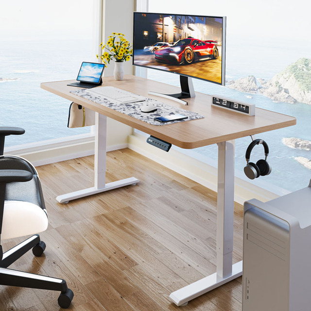 Modern Metal Single Motor Electric Smart Standing Desk with Sit Stand up Table Height Adjustable Desk for Office