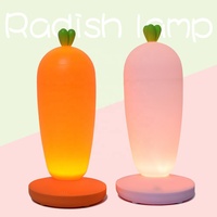 Kawaii enfants veilleuse avec 3 Modes d'éclairage gradation décoratif radis lampe De Table Lumière De Nuit intérieur chambre lumière décoration
