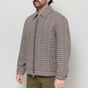 Custom Houndstooth Check Jacket Boxy Fit Classic Collar Zip-through Fully Lined Straight Hem Three-pockets for Everyday comfort - Product Image 2