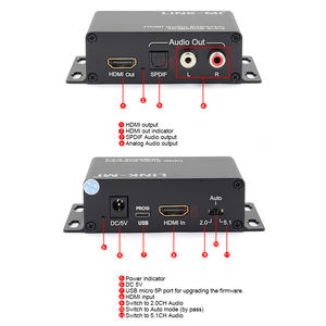 <span class=keywords><strong>Extracteur</strong></span> <span class=keywords><strong>audio</strong></span> <span class=keywords><strong>HDMI</strong></span> 2.0 4K60Hz YUV 4:4:4 compatible HDCP 2.2/1.4, prend en charge PCM et Db DTS, CEC, mise à jour du micrologiciel - Product Image 3