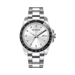 厂家批发Relogio手表石英男士手表奢华定制不锈钢硅胶带