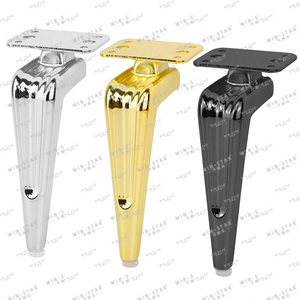 WINSTAR nuove parti mobili 160mm durevole nero dritto piedi tavolo moderno divano <span class=keywords><strong>gambe</strong></span> con gomma - Product Image 6