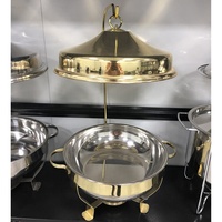 Vevor — plat à pétrir de 4,5 l/9l, ustensiles de restaurant arabe, en acier inoxydable, set de plats à hacher dorés, réchaud de buffet