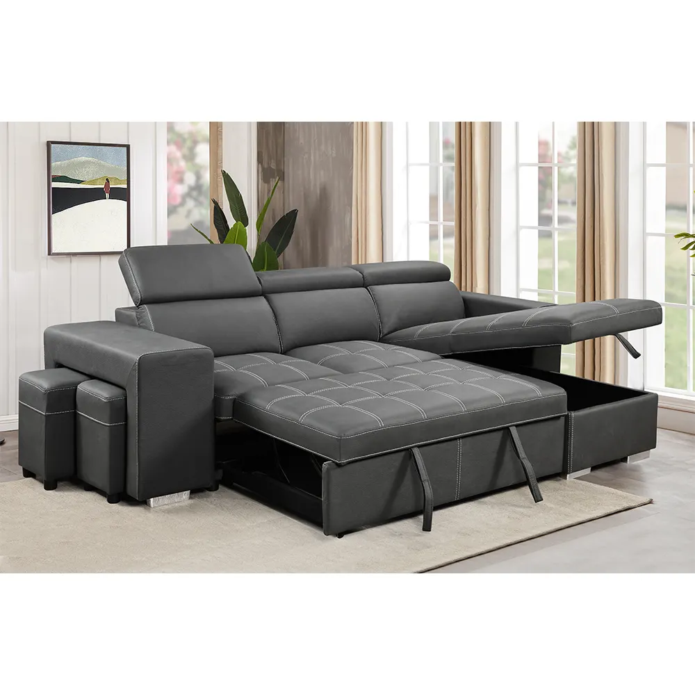 Tianhang đồ nội thất trực tiếp bán phòng khách sofa màu xám sofa giường có thể được tùy chỉnh pulut Sofa giường