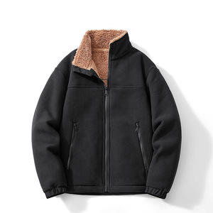 Giacche Invernali Casual da Uomo su Misura, Taglia Grande, in Pile Polare Ecologico con Zip, Antivento per Esterno, con Fodera in Sherpa - Product Image 5