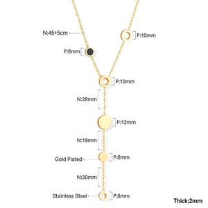 Collares con Colgantes Triangulares Minimalistas 2025, Joyería Chapada en Oro de 18k, Collar de Moda para Mujer, Collares con Colgantes de Acero Inoxidable - Product Image 2