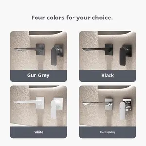 Rubinetto da <span class=keywords><strong>Bagno</strong></span> <span class=keywords><strong>Gessi</strong></span> Minimalista a Incasso a Parete, Acqua Calda e Fredda, Tutto in Rame con Valvola in Ceramica - Product Image 5