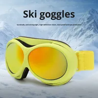 Nouvelles lunettes de ski avec verres miroir, protection contre le vent, protection des yeux, anti-sable, lunettes de sport pour adultes et enfants