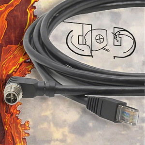 Câble de soudage DIN <span class=keywords><strong>CAT</strong></span> 6A, capteur industriel, connecteur X Code 8 broches mâle vers <span class=keywords><strong>RJ45</strong></span> étanche M12 IP67 en laiton plaqué or - Product Image 3