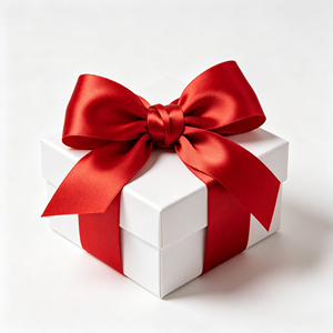 Nœud en ruban de satin rouge vif fait main, pré-noué, pour emballage cadeau de Noël haut de gamme, fête du Nouvel An, ou comme pince à cheveux - Product Image 3