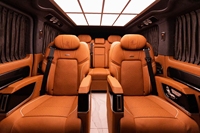 Kursi Mobil Kulit Pijat Elektrik Mewah VIP yang Dapat Direbahkan untuk Modifikasi benz MPV Sprinter v Class Vito V250 Vario Viano