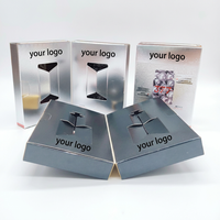 Boîte cadeau coulissante en argent personnalisée en gros pour parfums, cosmétiques, rouges à lèvres, lotions, fards à paupières, avec impression en relief