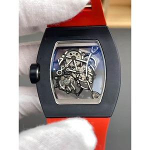 Configuración de primera categoría: caja de cerámica en forma de barril con movimiento esqueletizado, reloj mecánico automático resistente al agua. - Product Image 1