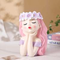Pot de fleurs en résine en forme d'animal, décoration créative pour aménagement paysager, pièce décorative pour jardin de table, balcon, pot à succulentes, cadeau