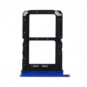 Vassoio Dual SIM di ricambio per Oppo Realme X2 Pro RMX1931, colore blu - Product Image 2