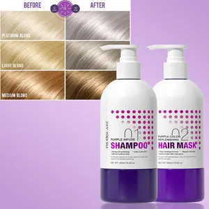 Private Label all'ingrosso neutralizza Brassy correzione del colore lucido capelli lisci viola Shampoo per capelli biondi