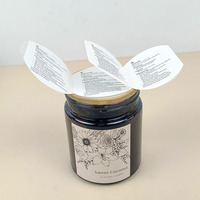 Étiquettes d'avertissement adhésives en vinyle personnalisées, imperméables, pour aliments pour animaux, bougies parfumées, cosmétiques et parfums
