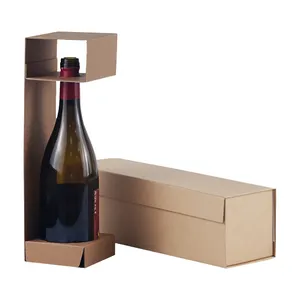 재고 있음 낮은 moq 접는 상자 와인 포장 마그네틱 클로저 포장 상자 삽입 수정 샴페인 병 사용자 정의 로고