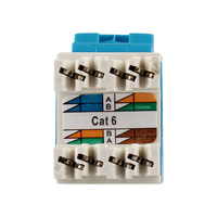 Conector Keystone Modular Hembra RJ45 Cat6 Personalizado SETO 8P8C, Conector de Empuñadura PC+Bronce Fosforoso de Alta Calidad para Ethernet E1